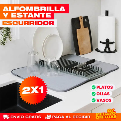 Alfombrilla Escurridora de Platos Súper Absorbente – Promo 2x1
