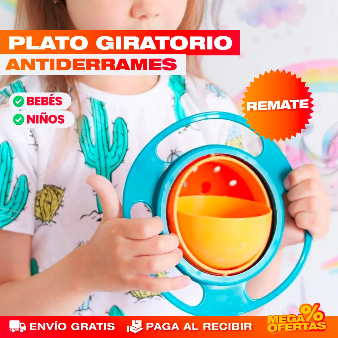 Plato Antiderrames para Niños