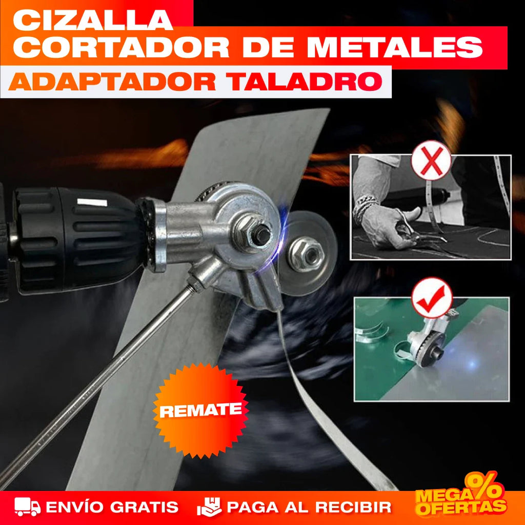 Adaptador de Taladro a Cizalla Cortadora de Metal