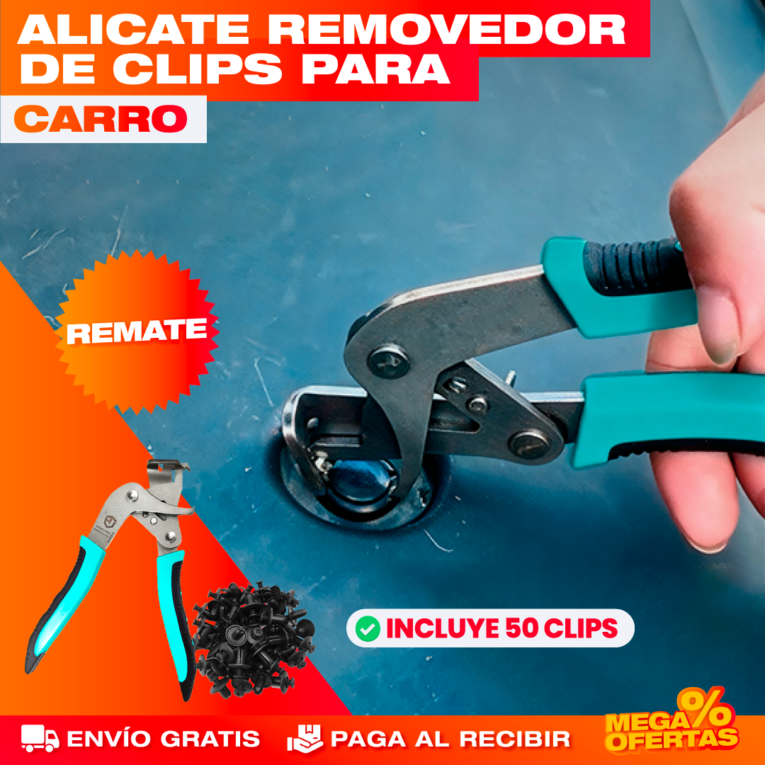 Alicate Removedor de Clips para Carro + 50 Clips