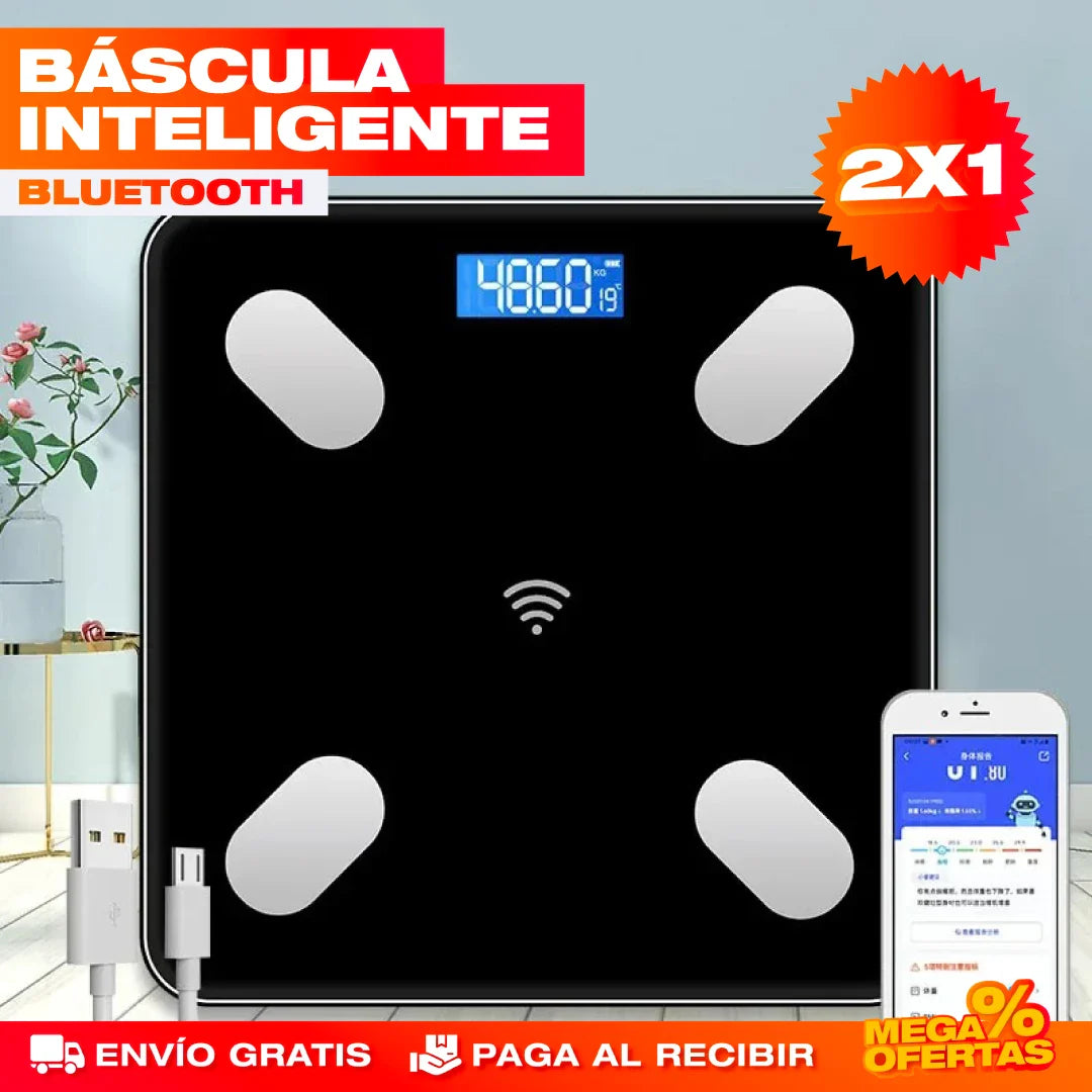 Báscula Inteligente Bluetooth – Promo 2x1