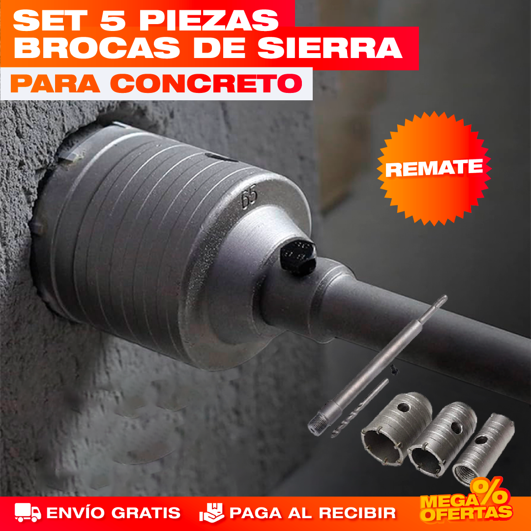 Brocas de Sierra para Concreto – Set 5 Piezas