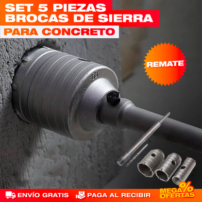 Brocas de Sierra para Concreto – Set 5 Piezas