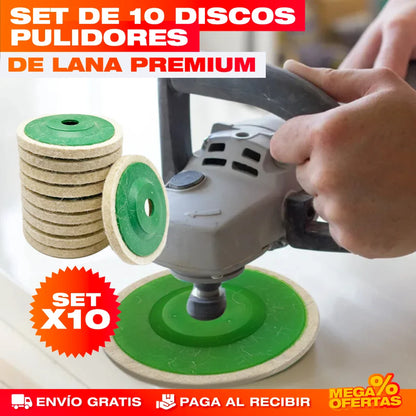 Discos Pulidores de Lana – Set x10