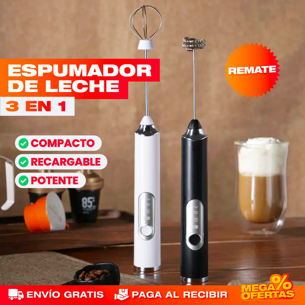 Espumador de Leche 3 en 1 con Base