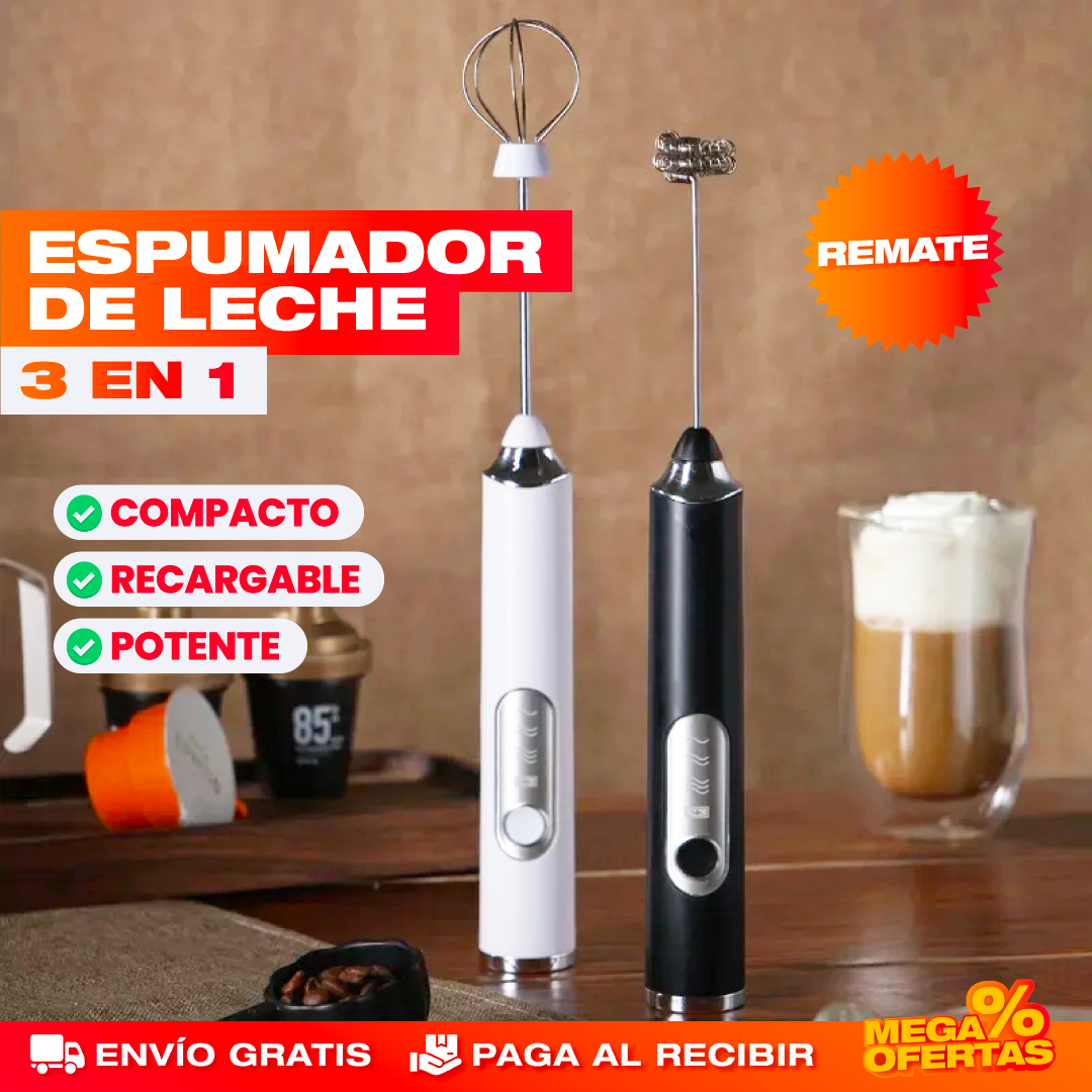 Espumador de Leche 3 en 1 con Base