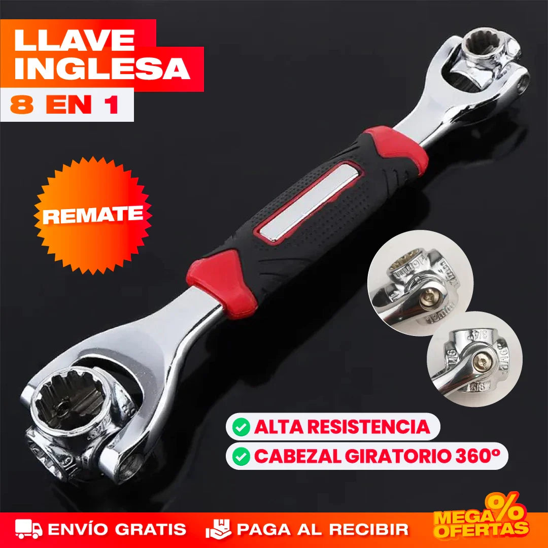 Llave Inglesa Multifuncional 8 en 1