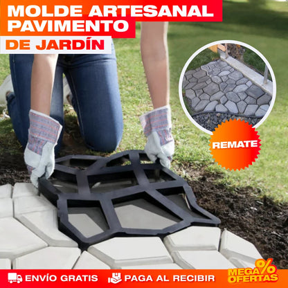 Molde Artesanal de Pavimento de Cemento para Jardín