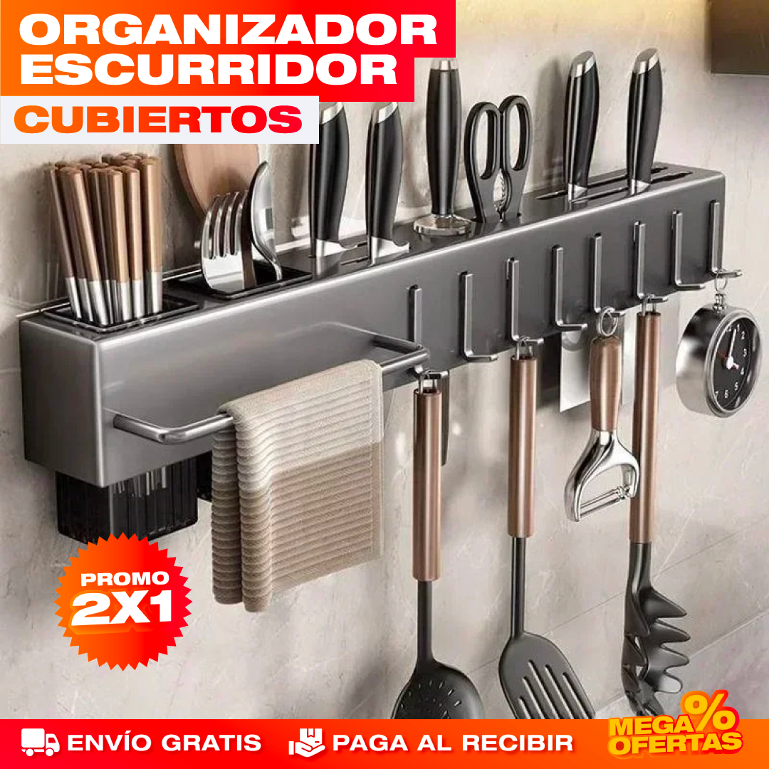 Organizador Escurridor de Cubiertos – Promo 2x1 (Fácil Instalación)