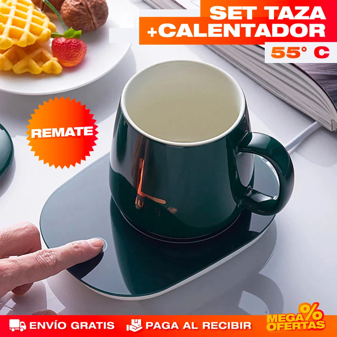 Set Taza Calentador de Lujo