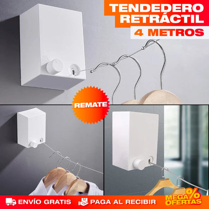 FlexiTend Pro® – Tendedero Retráctil de 4 Metros