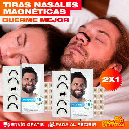 Tiras Nasales Magnéticas Antirronquidos y Deportivas – Promo 2x1