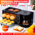 Máquina Desayuno 3 en 1 – Cafetera + Horno + Sartén