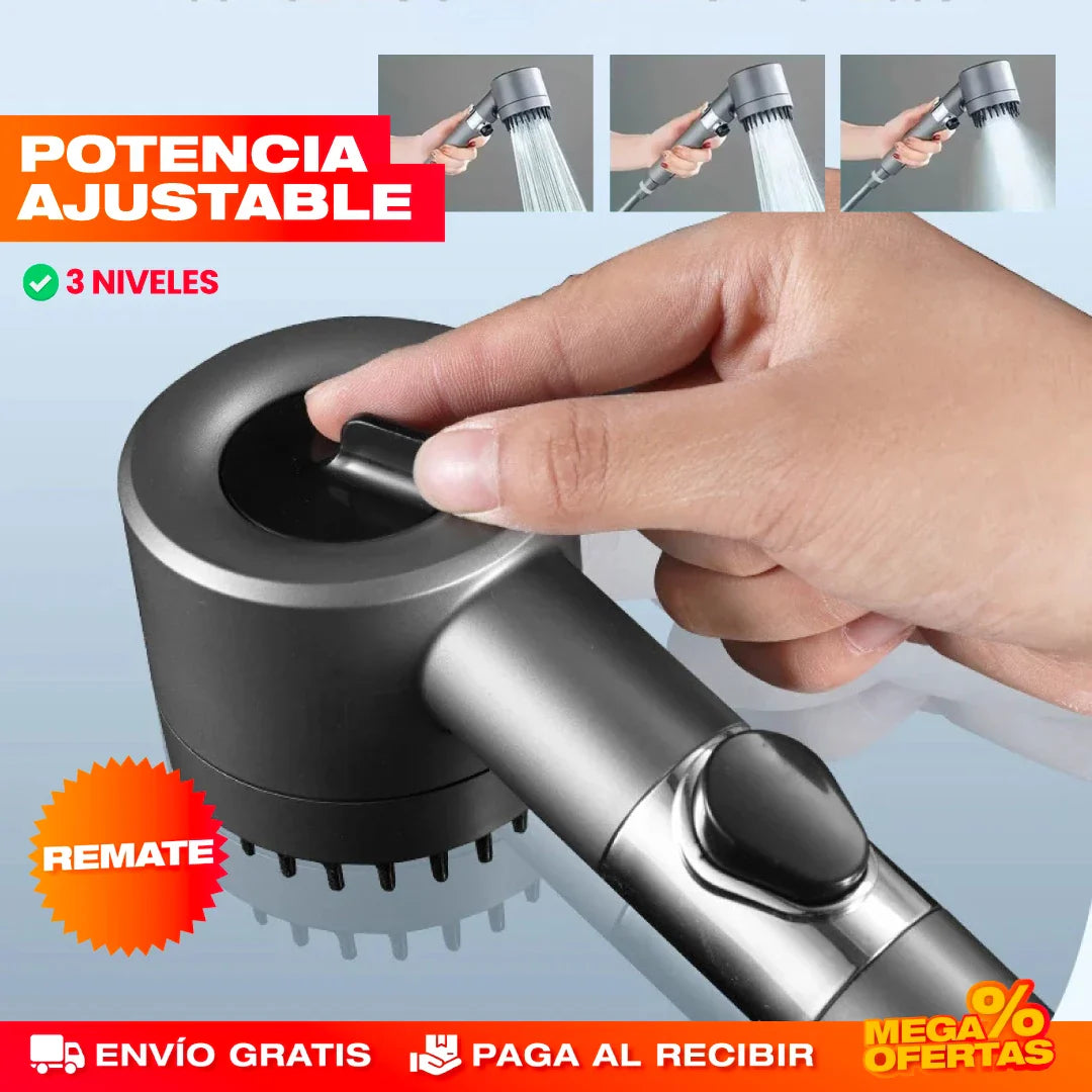 Cabezal de Ducha Potente y Ahorrador