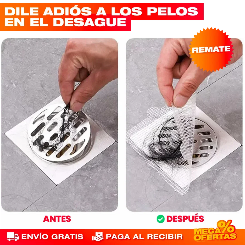 Malla Filtro Autoadhesiva para Ducha y Cocina – Set x20