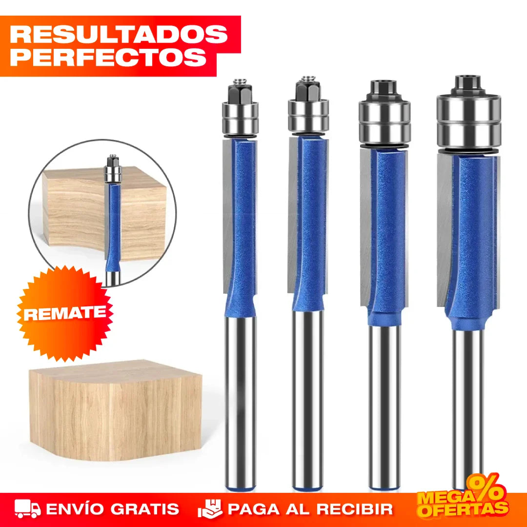 ProCorte 360™ – Plantillas de Corte para Esquinas + Brocas de Enrutador de Precisión