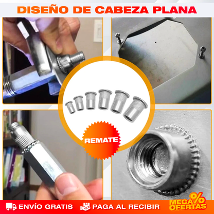 Juego de Tuercas Remachables – 190 Piezas