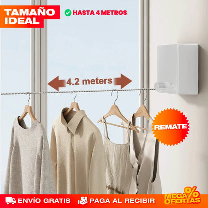 FlexiTend Pro® – Tendedero Retráctil de 4 Metros