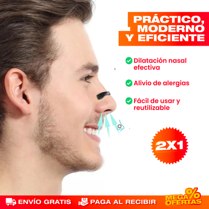 Tiras Nasales Magnéticas Antirronquidos y Deportivas – Promo 2x1