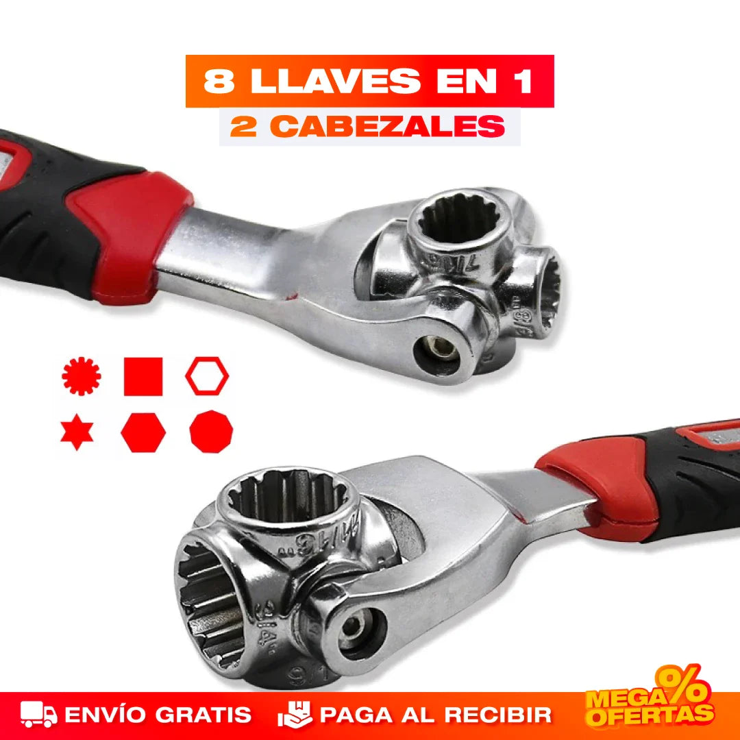 Llave Inglesa Multifuncional 8 en 1