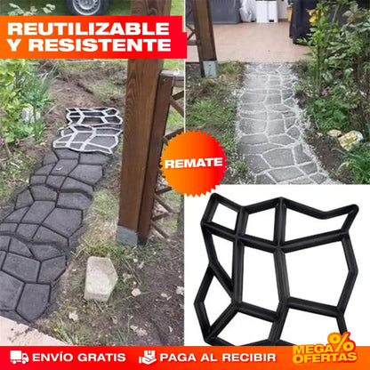 Molde Artesanal de Pavimento de Cemento para Jardín