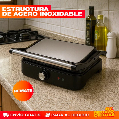 Parrilla Sanduchera Eléctrica Sokany
