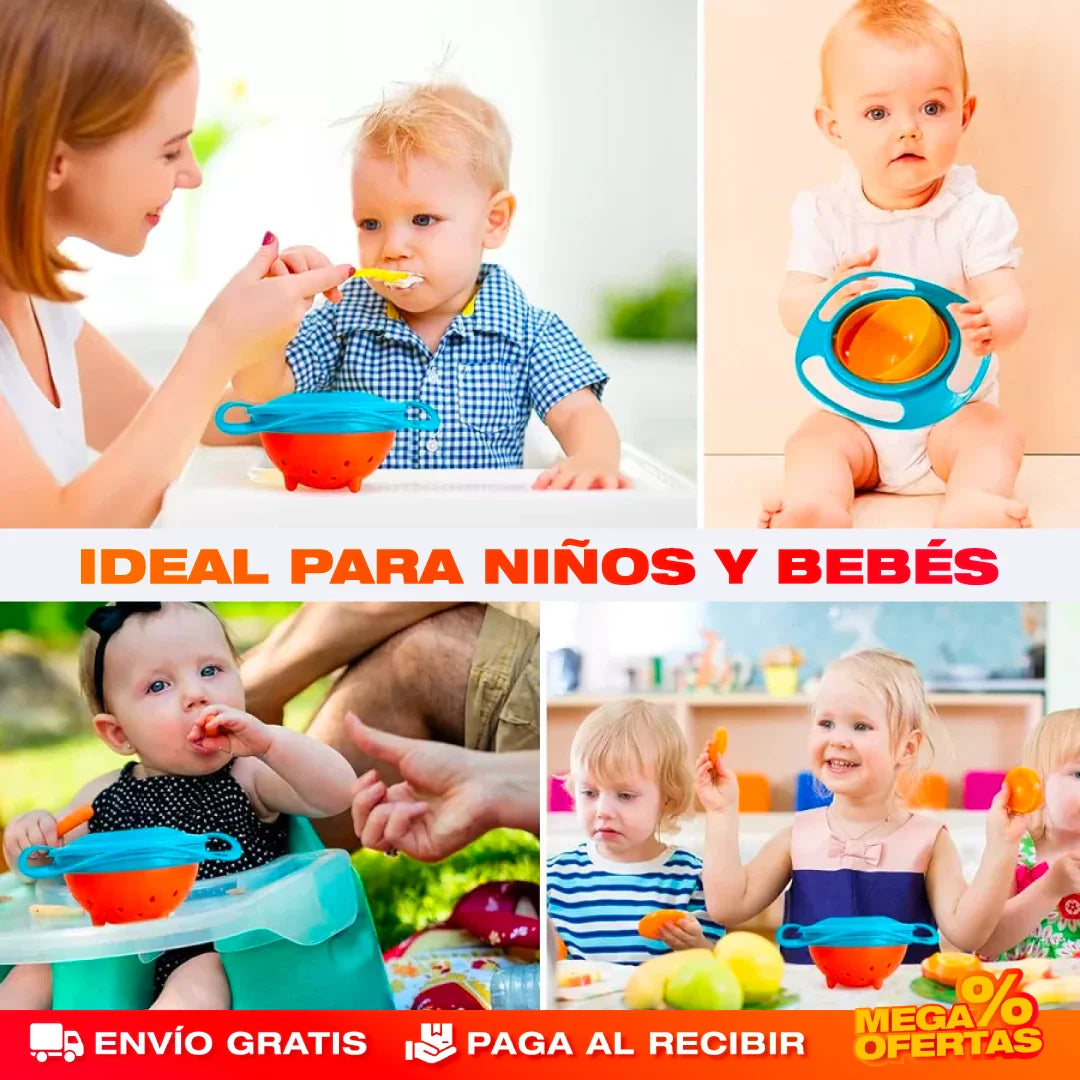 Plato Antiderrames para Niños