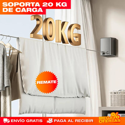 FlexiTend Pro® – Tendedero Retráctil de 4 Metros