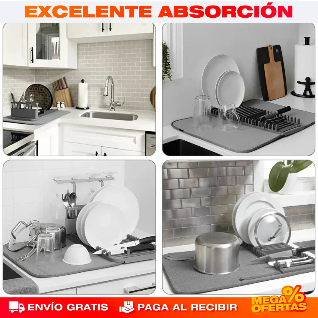 Alfombrilla Escurridora de Platos Súper Absorbente – Promo 2x1