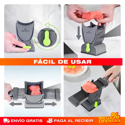 Rebanador de Carne Manual de Acero Inoxidable