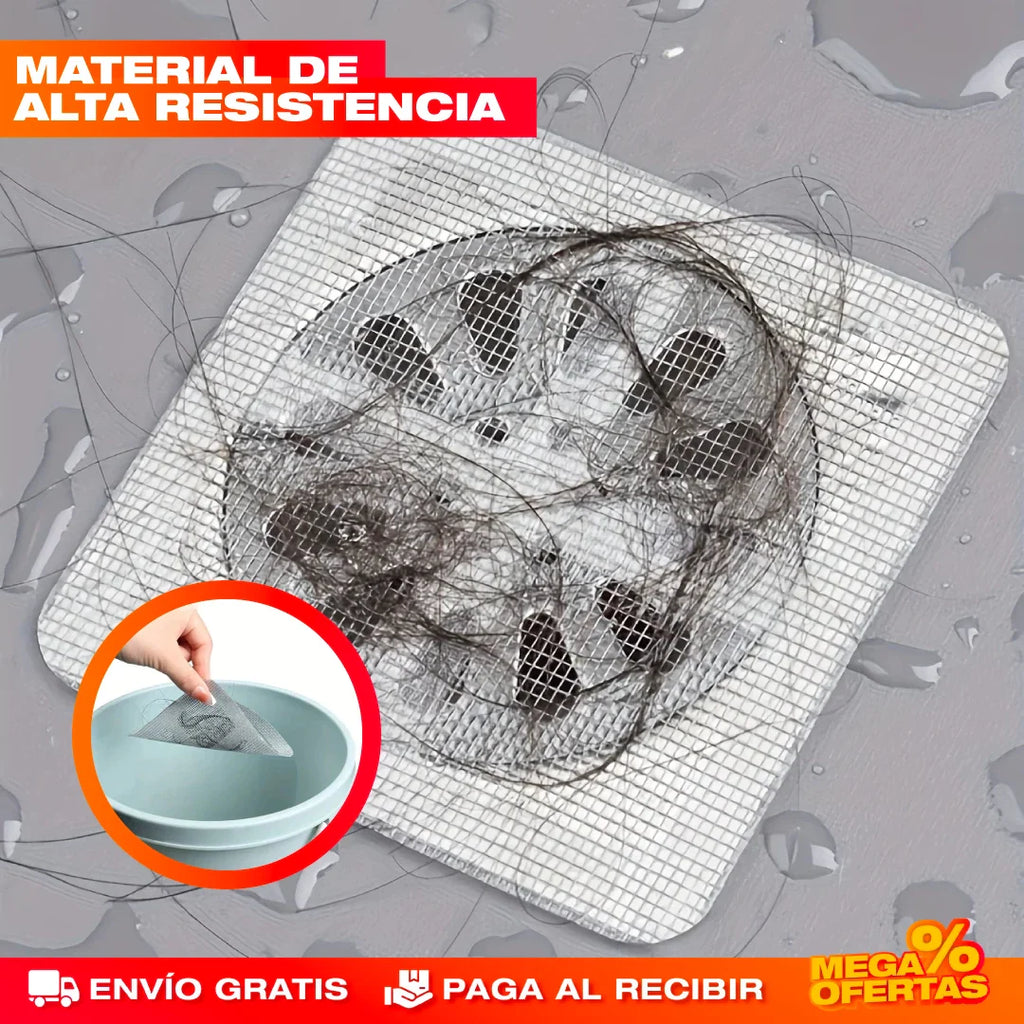 Malla Filtro Autoadhesiva para Ducha y Cocina – Set x20
