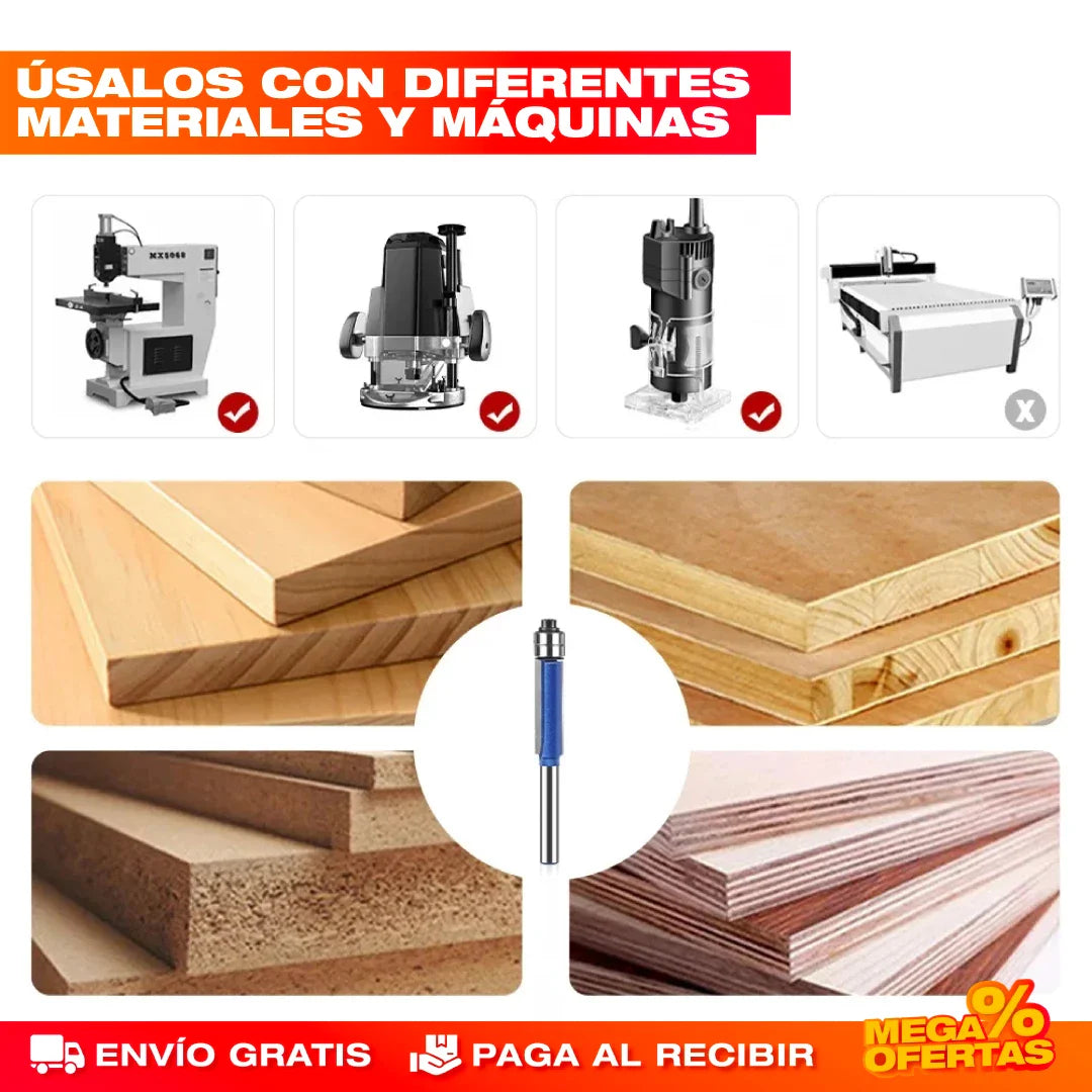 ProCorte 360™ – Plantillas de Corte para Esquinas + Brocas de Enrutador de Precisión