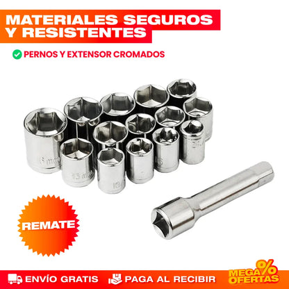 Set de Herramientas Llaves de Vaso y Copas – 40 Piezas