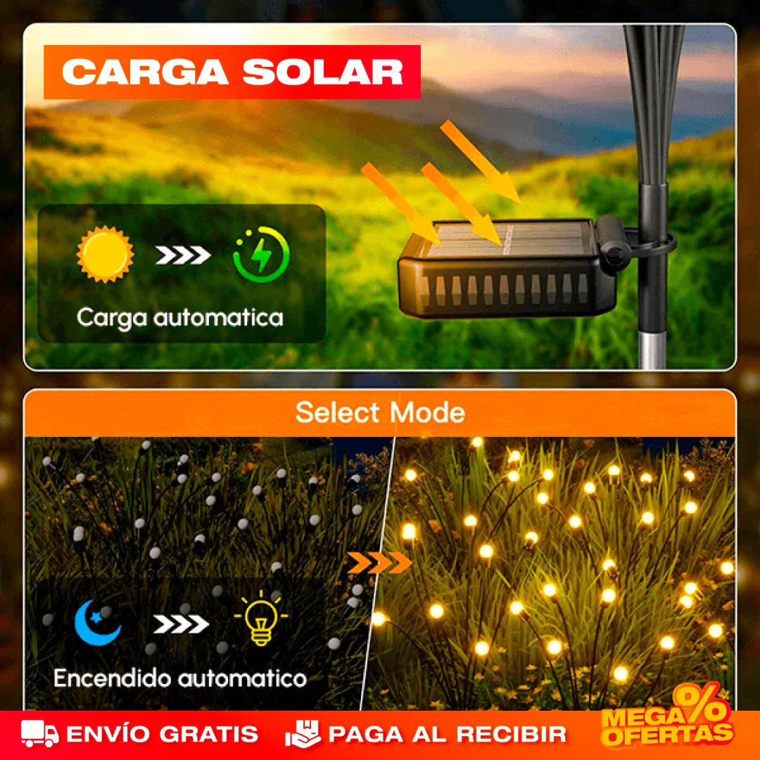 Cajas Luces LED Solares de Luciérnagas – Promo 2x1