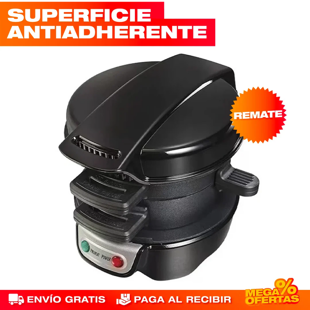 Máquina para Hamburguesas y Desayunos 3 en 1