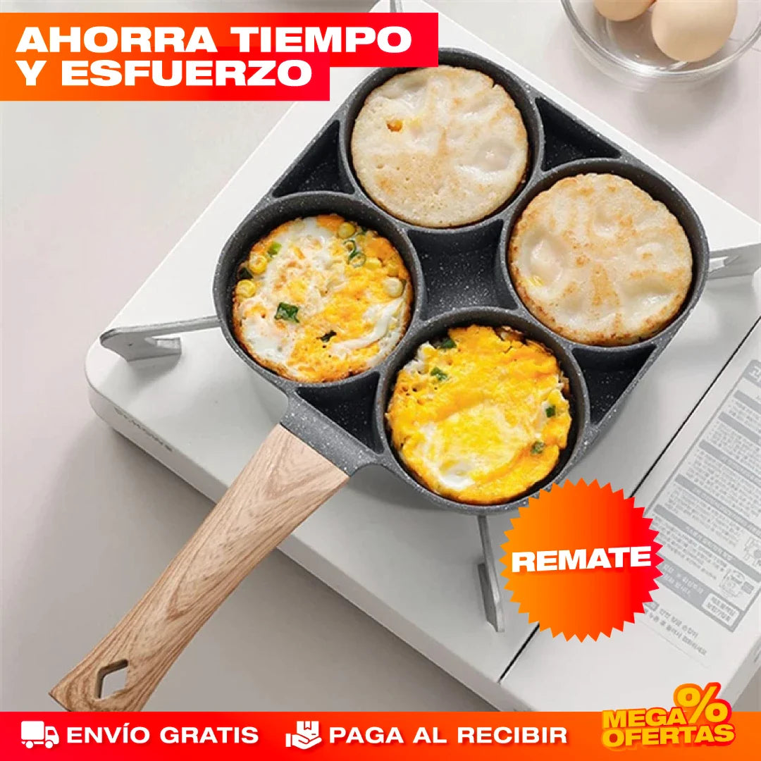 Sartén Antiadherente de 4 Puestos