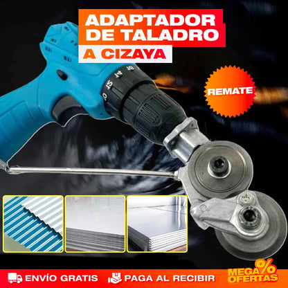 Adaptador de Taladro a Cizalla Cortadora de Metal