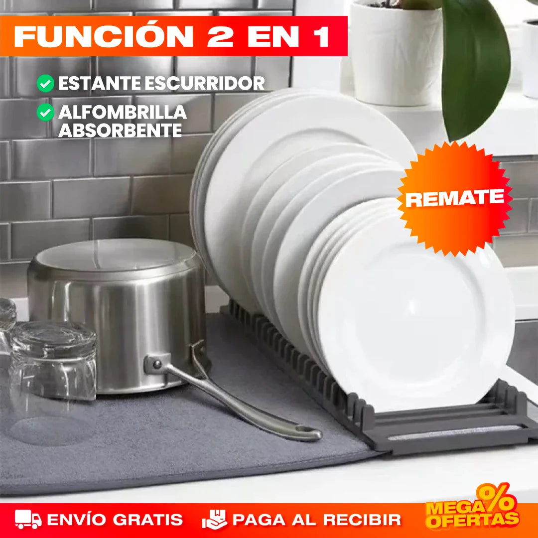 Alfombrilla Escurridora de Platos Súper Absorbente – Promo 2x1