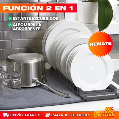 Alfombrilla Escurridora de Platos Súper Absorbente – Promo 2x1