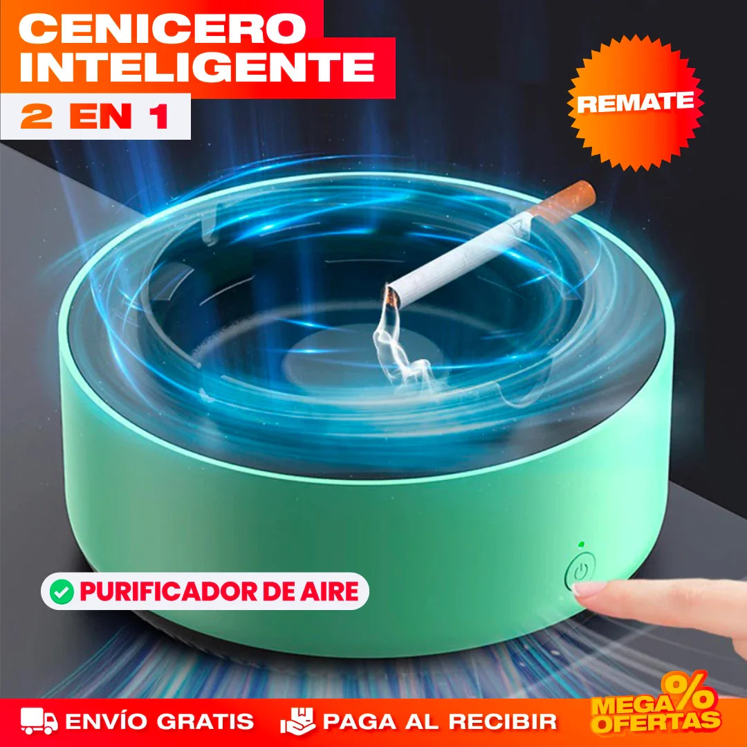 Cenicero y Purificador de Aire Inteligente 2 en 1