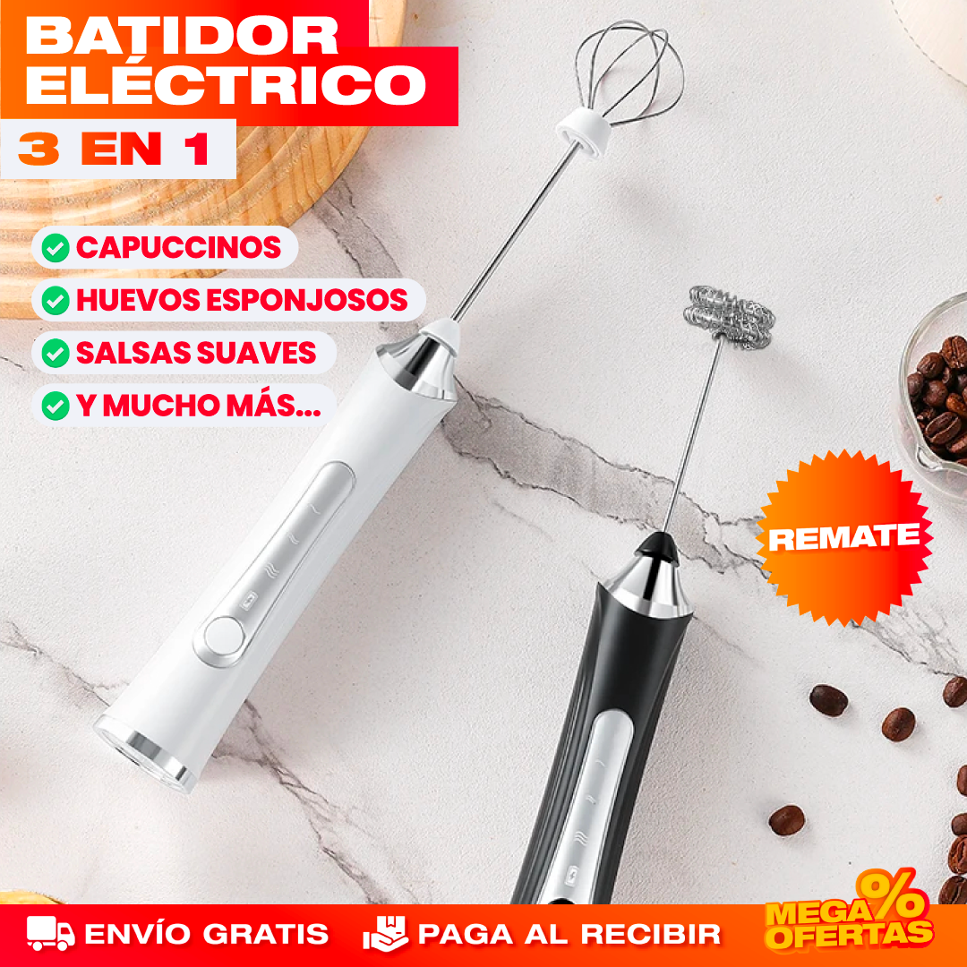 Espumador de Leche 3 en 1 con Base