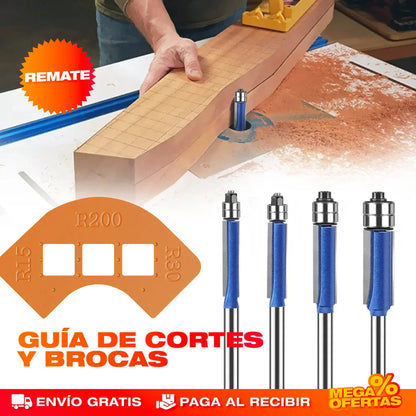 ProCorte 360™ – Plantillas de Corte para Esquinas + Brocas de Enrutador de Precisión