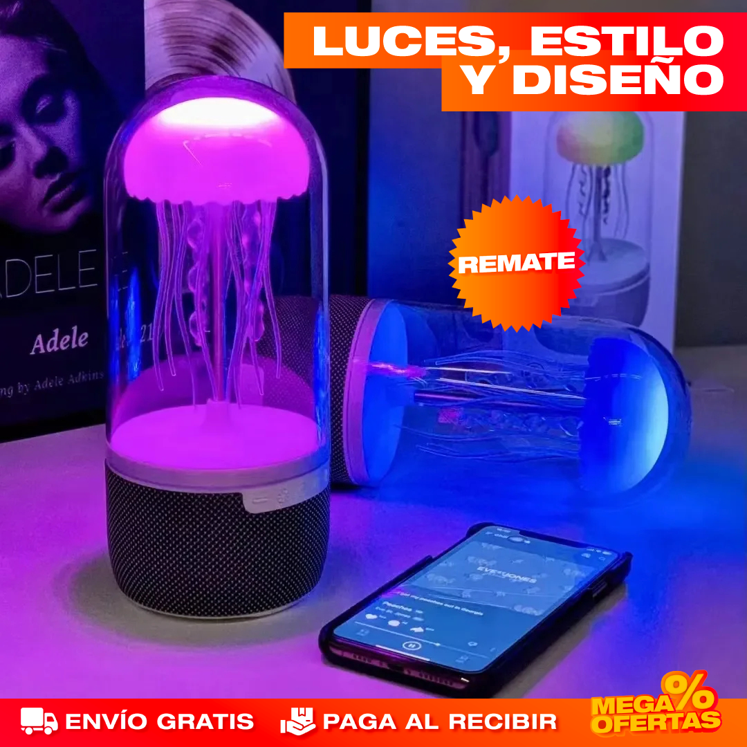 Parlante Bluetooth con Luces Medusa