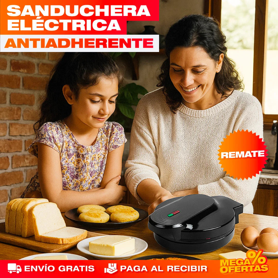 Sanduchera Maker Eléctrica Antiadherente