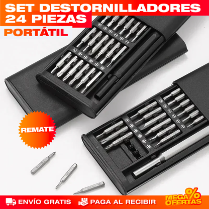 Set de Destornilladores Magnéticos – 24 Piezas