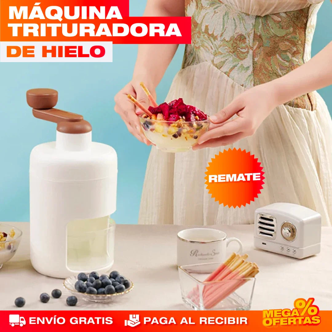 Trituradora de Hielo para Raspados y Granizados