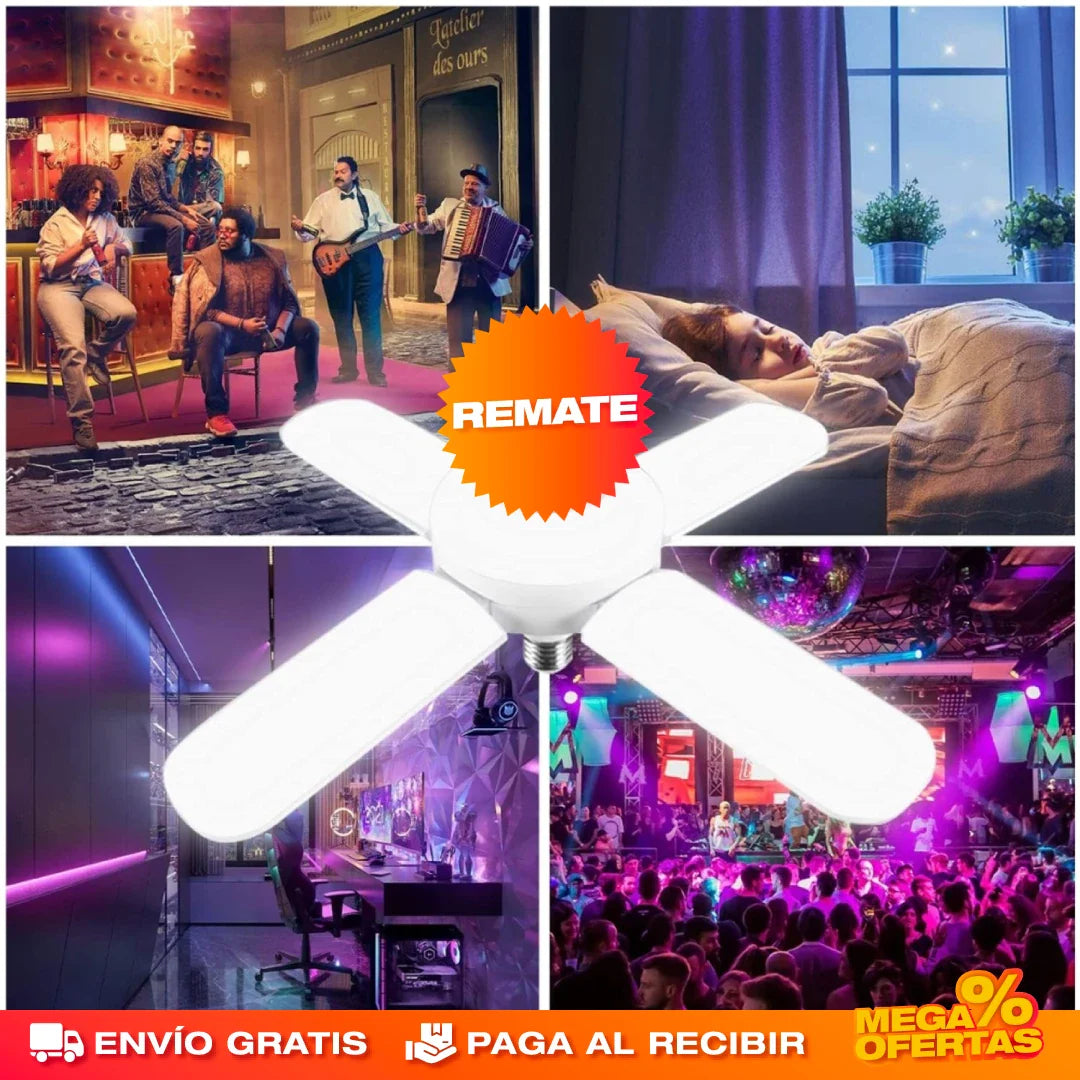 Bombilla LED Colorida y Parlante Bluetooth