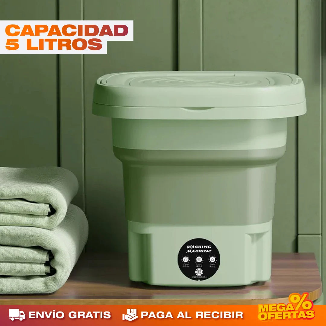 Lavadora Plegable y Portátil de 5 Litros