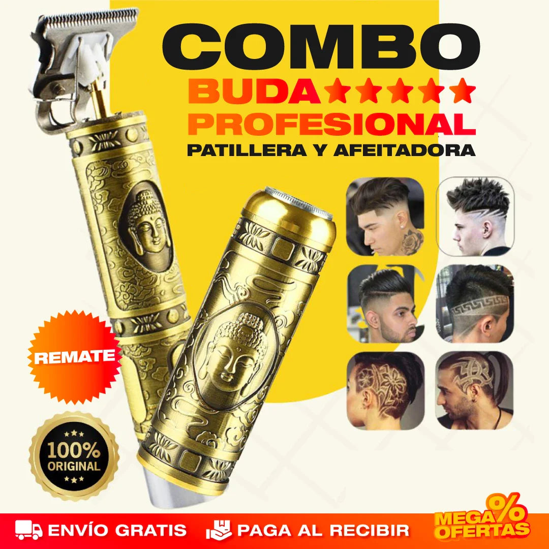 Combo Patillera y Afeitadora Profesional Buda