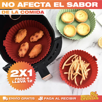 Set de 6 Canastas de Silicona para Air Fryer – Promo 2x1